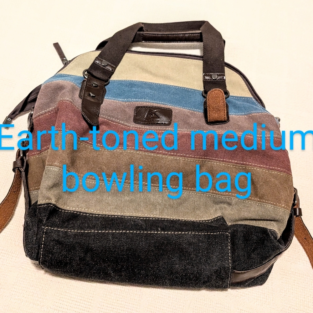 Canvas bowling bag style purse
